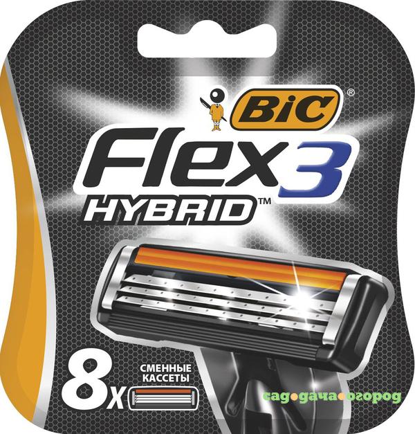 Фото Сменные кассеты для бритья BIC Flex Hybrid 3 8 шт