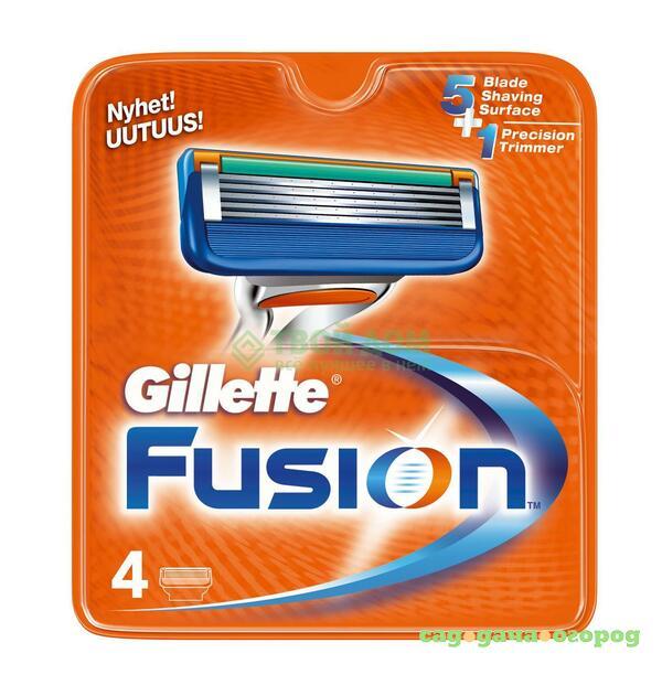 Фото Сменные кассеты для станка Gillette Fusion 4шт.