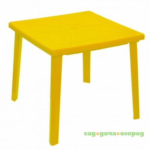 Фото Стол садовый Стандарт Пластик Групп, 80*80*71 см, желтый