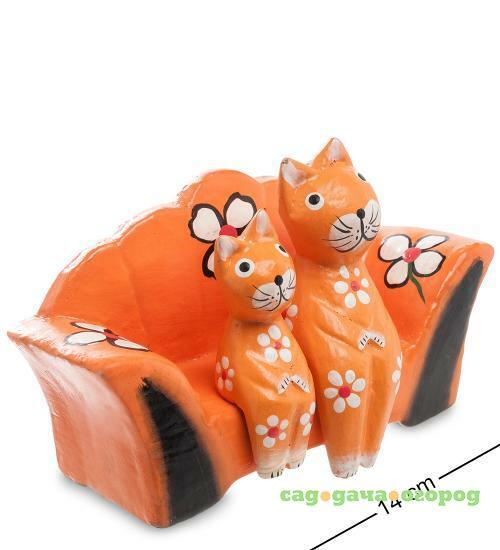 Фото Статуэтка Decor and Gift, mini кошки на диване, 14 см