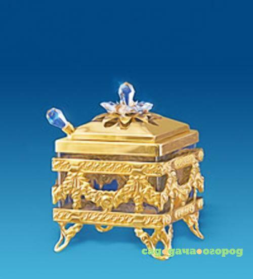 Фото Сахарница crystal temptations, Юнион, 12 см, золото