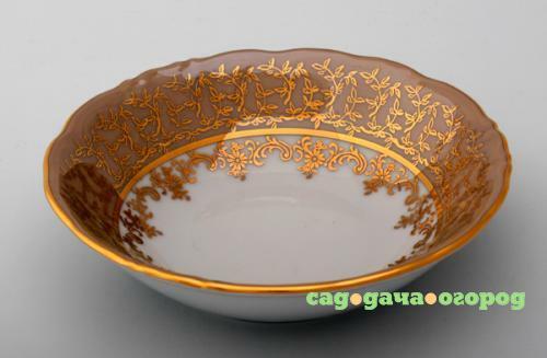 Фото Набор тарелок суповых Bavarian porcelain, Лист бежевый, 6 предметов