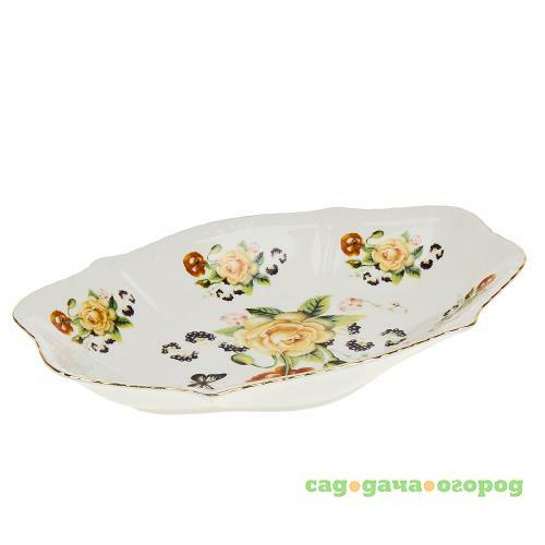 Фото Блюдо сервировочное Best Home Porcelain, Цветочный аромат, 21,5*14*4 см