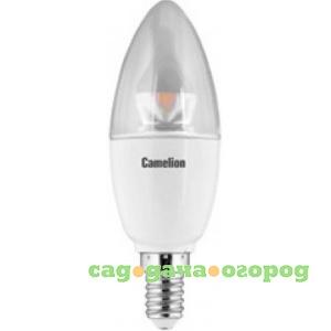 Фото Светодиодная лампа 6.5вт 220в camelion led6.5-c35-cl/830/e14 11928