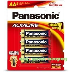 Фото Батарейки panasonic aa 4шт lr6 alkaline 1.5в 5410853055815