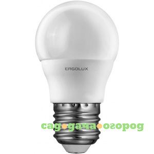 Фото Светодиодная лампа шар ergolux led-g45-7w-e27-4k 7вт e27 4500k 172-265в 12145