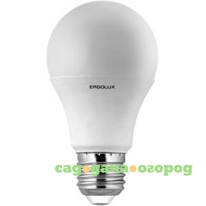 Фото Светодиодная лампа лон ergolux led-a60-10w-e27-3k 10вт e27 3000k 172-265в 12148