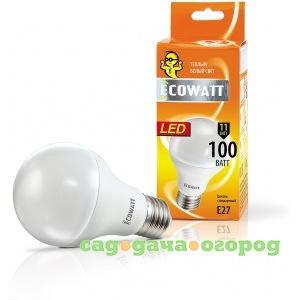 Фото Светодиодная лампа ecowatt a60 230в 11w 2700k e27 теплый белый свет груша 4606400615088