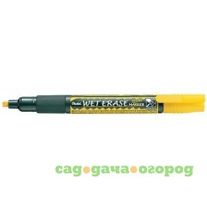 Фото Маркер на водной основе pentel wet erase marker 2.0/4.0мм, желтый smw26-g