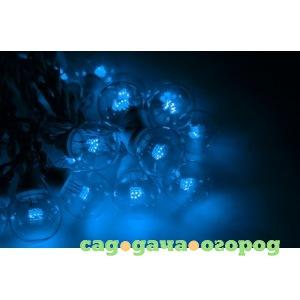 Фото Гирлянда neon-night led galaxy bulb string 10м, черный каучук, 30 ламп х 6 led синие 331-323