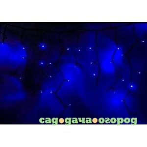 Фото Гирлянда neon-night айсикл бахрома, 4,0 х 0,6 м, черный каучук ip65, 128 led синие 255-223