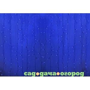 Фото Гирлянда neon-night дождь, занавес, 2х1.5м, прозрачный пвх, 360 led синие 235-303