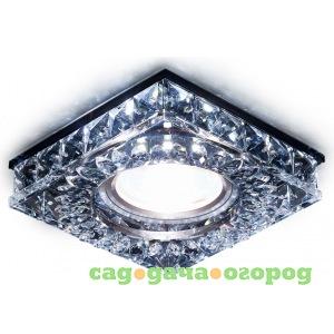 Фото Точечный светодиодный светильник ambrella light хром/тониров. хрусталь/mr16+3w/led white/ s251 bk