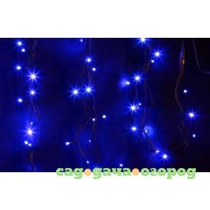 Фото Гирлянда neon-night дюраплей 12м, 3 модуля x 4м, черный каучук, 120 (40x3) led синие 315-133