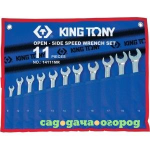 Фото Набор комбинированных трещоточных ключей (8-19 мм, 11 предметов) king tony 14111mrn