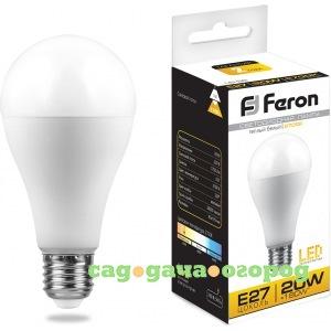 Фото Светодиодная лампа feron 20w 230v e27 2700k, lb-98 25787