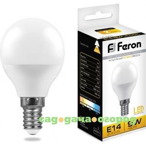 Фото Светодиодная лампа feron 9w 230v e14 2700k, lb-550 25801