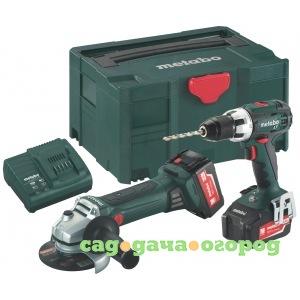 Фото Набор аккумуляторного инструмента metabo combo set 2.4.1 18в: винтоверт bs 18 lt + угловая шлифмашина w 18 ltx 685038000