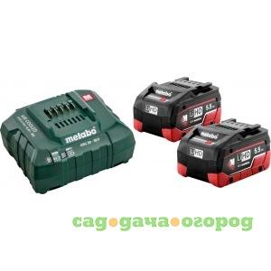 Фото Набор basic-set (2 аккумулятора lihd 5.5 а*ч +зарядное устройство asc30-36) metabo 685122000