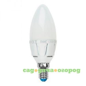 Фото Светодиодная лампа uniel led-c37-7w/ww/e14/fr plp01wh ul-00000768