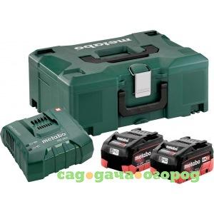 Фото Набор basic-set (2 аккумулятора lihd 8.0 ач/18в+зарядное устройство asc ultra+metaloc) metabo 685131000