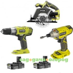 Фото Набор инструментов ryobi r18ddidcsp-220s 5133003813