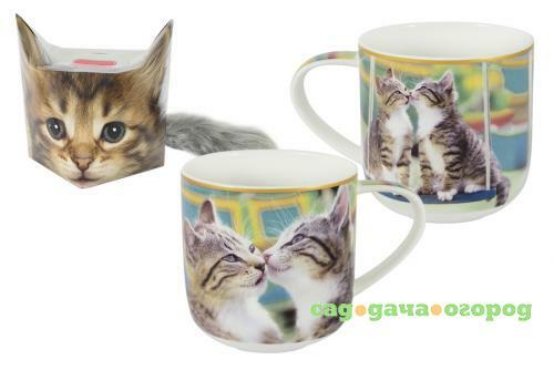 Фото Кружка Carmani, Sweety Kitty, Целующиеся котята, 500 мл, с брелком