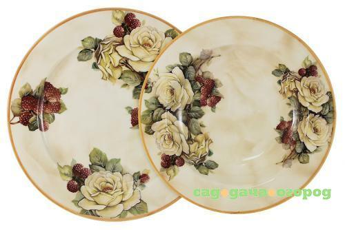 Фото Набор тарелок LCS, Роза и малина, 2 предмета