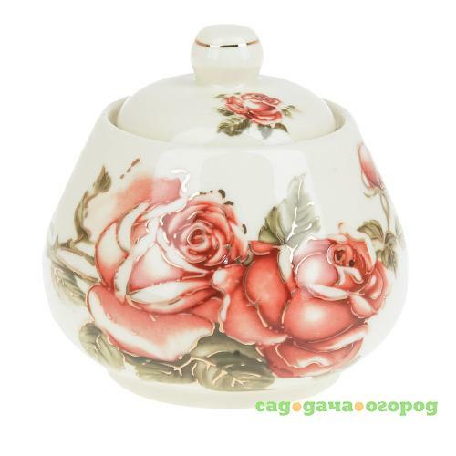Фото Сахарница Best Home Porcelain, Рубиновые розы, 400 мл