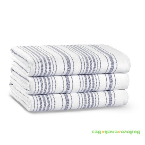Фото Полотенце Striped Gauze Цвет: Белый, Синий (100х180 см)