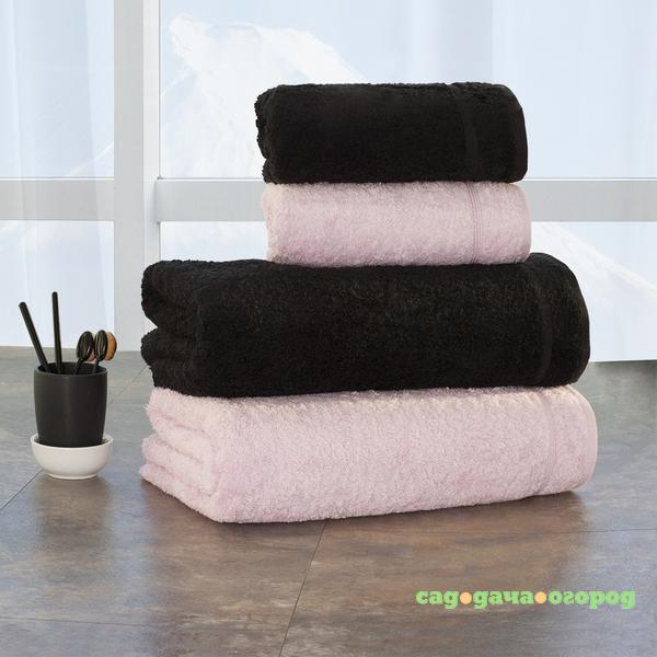 Фото Набор полотенец BB Towels Цвет: Charcoal Black & Lilac (100х160 см - 2 шт,70х150 см - 2 шт)