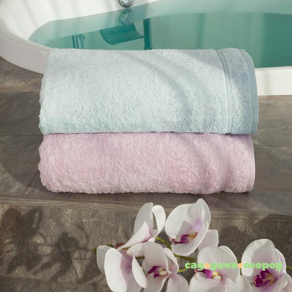 Фото Набор полотенец BB Towels Цвет: White Blue & Lilac (100х160 см - 2 шт)