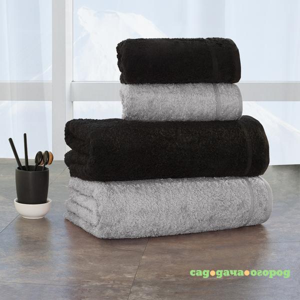 Фото Набор полотенец BB Towels Цвет: Warm Grey & Charcoal Black (100х160 см - 2 шт,70х150 см - 2 шт)