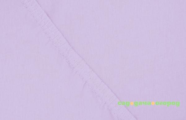 Фото Простыня на резинке Поплин - Комфорт Цвет: Сиреневый (140х200)