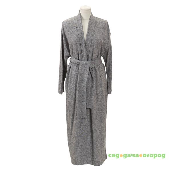 Фото Халат женский Gant Home Lounge Robe, размер L, бежевый, 40% вискоза, 30% полиамид, 25% шерсть, 5% кашемир