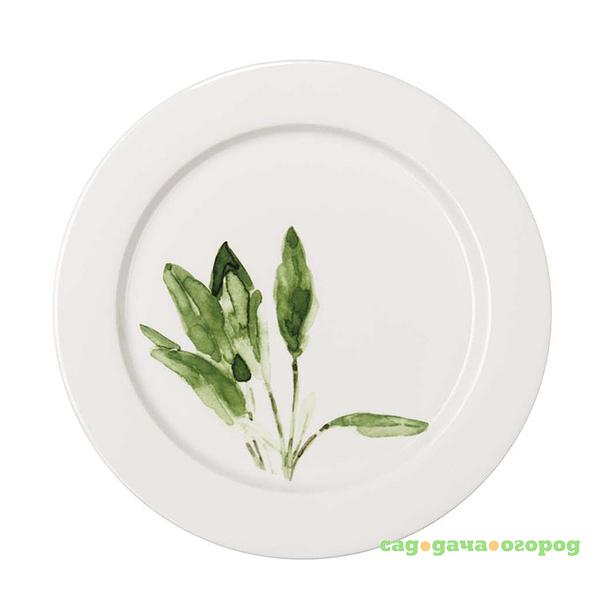 Фото Десертная тарелка Asa Selection Muga, 21 см зеленые листья