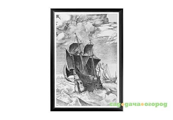Фото Арт-постер «Брейгель: Корабль в бурном море»
