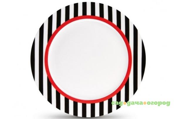 Фото Фарфоровая тарелка "Black stripes"