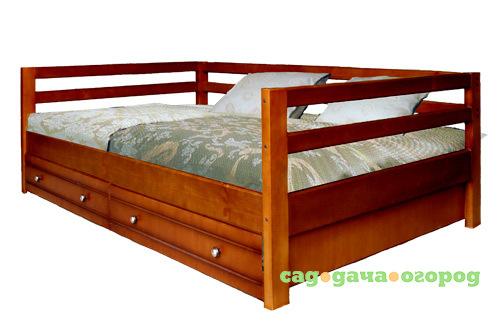 Фото Деревянная  кровать "Кадет" с ящиками