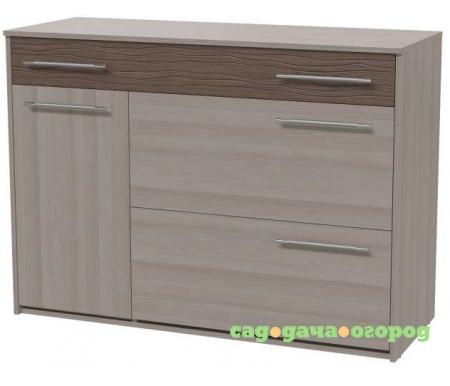 Фото Джордан с дверкой и ящиками 4-4413 ясень темный / светлый