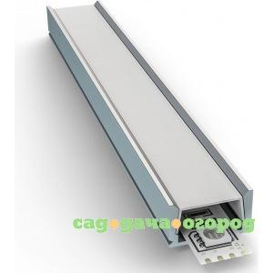 Фото Алюминиевый прямой профиль apeyron накладной для светодиодной ленты, серебро, 1м 3011 08-05