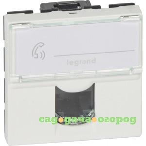 Фото Механизм розетки legrand 1-м сп mosaic new 2-модульный rj45 5e utp leg 78651/76554 124978