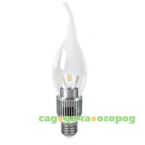 Фото Диммируемая светодиодная лампа led 5w e27 4100k gauss candle tailed crystal clear ha104202205-d