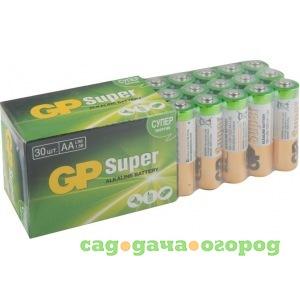 Фото Алкалиновые батарейки gp аa 30 шт super alkaline 15а 15a-2crvs30