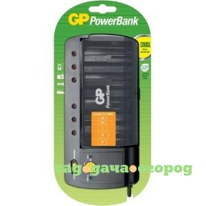 Фото Стандартная зарядка для аа, ааа, с и d аккумуляторов gp powerbank pb320gs-2cr1