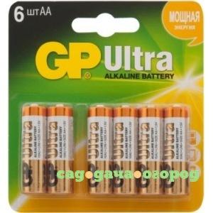 Фото Алкалиновые батарейки gp aa 4+2 шт ultra alkaline 15а 15au4/2-cr6 ultra