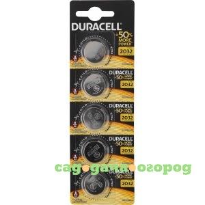 Фото Литиевые батарейки duracell cr2032 5х1 5 штук в индивидуальном блистере б0035495