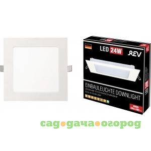 Фото Светодиодная встраиваемая панель rev superslim quadro 24w, 4000к, квадрат, 300х300 28983 8