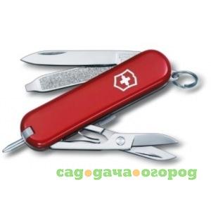 Фото Нож-брелок victorinox classic signature 0.6225, 58 мм, 7 функций, красный