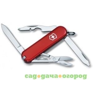 Фото Нож-брелок victorinox classic rambler 0.6363, 58 мм, 10 функций, красный